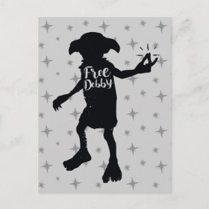 Harry Potter   "Free Dobby" Silhouette Typografie Briefkaart