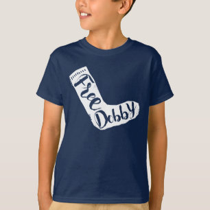 Harry Potter   "Free Dobby" Sock Typografie T-shirt