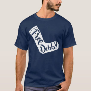 Harry Potter "Free Dobby" Sock Typografie T-shirt