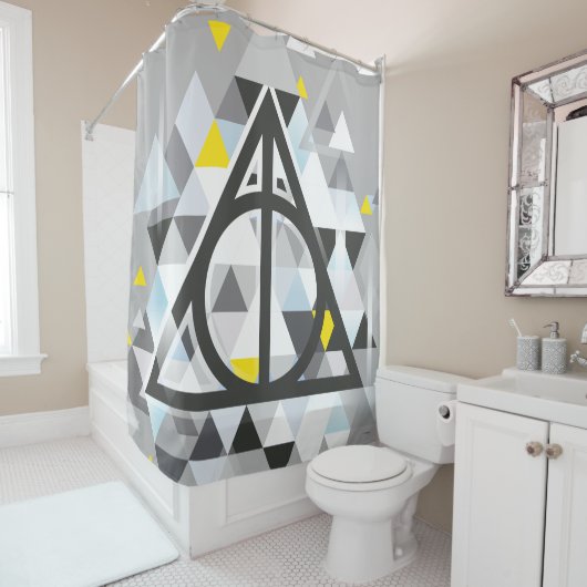 Harry Potter | Geometrisch symbool voor de dode ho Douchegordijn (In situ)