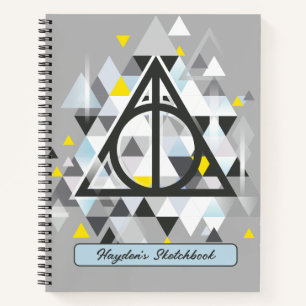 Harry Potter   Geometrische Deathly Hallows-tekeni Notitieboek
