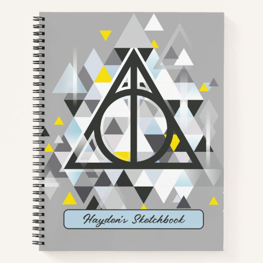 Harry Potter | Geometrische Deathly Hallows-tekeni Notitieboek (Voorkant)