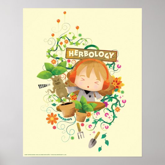 Harry Potter | Grafisch klasse Hermione Herbology Poster (Voorkant)
