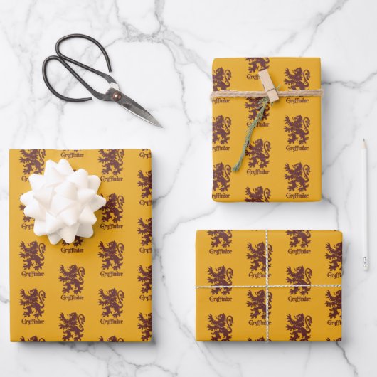Harry Potter | Grafisch programma Gryffindor Lion Inpakpapier Vel (Voorkant)