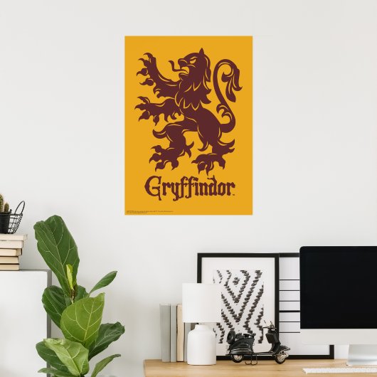 Harry Potter | Grafisch programma Gryffindor Lion Poster (Thuiskantoor)
