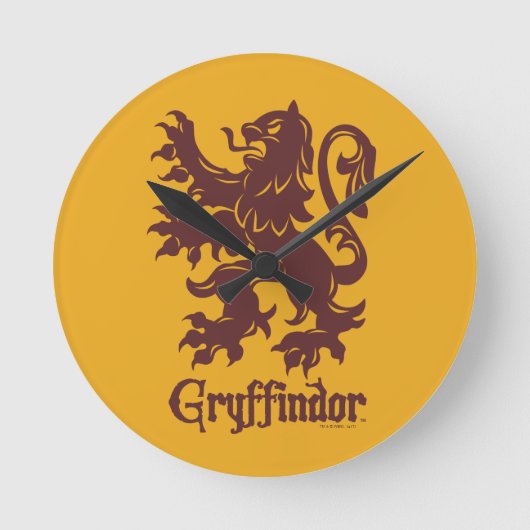 Harry Potter | Grafisch programma Gryffindor Lion Ronde Klok (Voorkant)