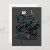 Harry Potter | Grafische Typografie Thestrals Briefkaart (Voorkant / Achterkant)
