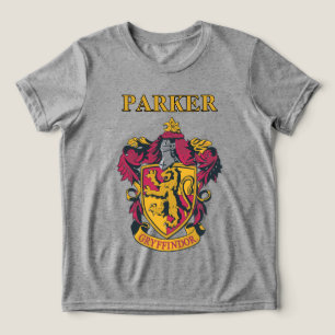 Harry Potter Griffoendor Wapenschild Goud en Roo Tri-Blend Shirt