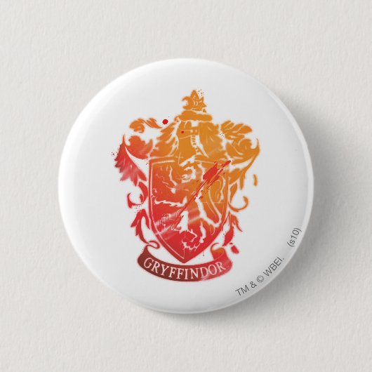 Harry Potter | Gryffindor Crest - Geplateerd Ronde Button 5,7 Cm (Voorkant)