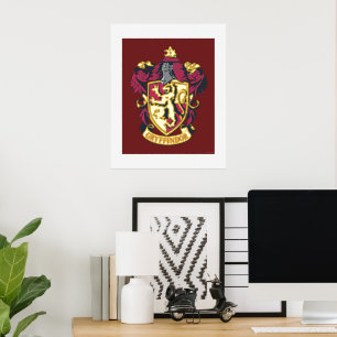 Harry Potter   Gryffindor Crest Gold en Red Folie Afdrukken