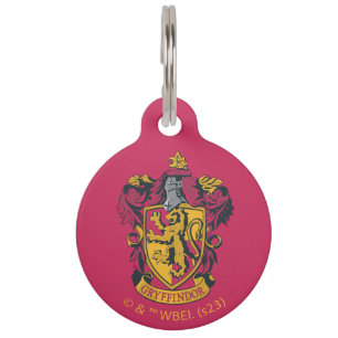 Harry Potter   Gryffindor Crest Gold en Red Huisdierpenning