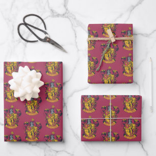 Harry Potter Gryffindor Crest Gold en Red Inpakpapier Vel