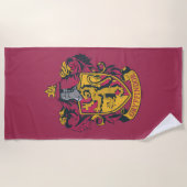 Harry Potter | Gryffindor Crest Gold en Red Strandlaken (Voorkant)