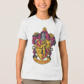Harry Potter | Gryffindor Crest Gold en Red Tri-Blend Shirt (Voorkant)