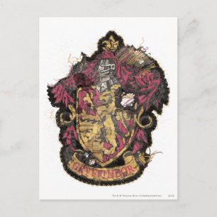 Harry Potter  Gryffindor Crest - Vernietigd Briefkaart