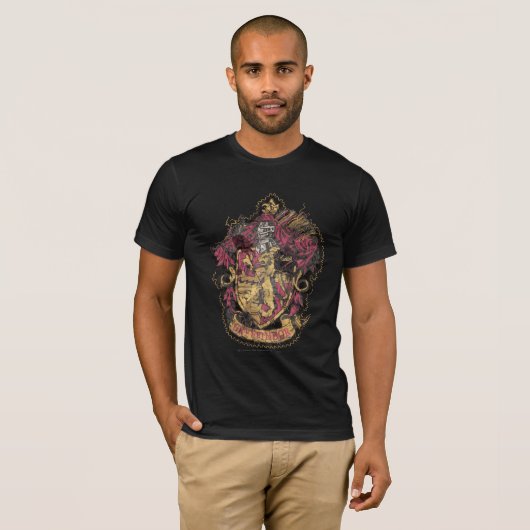 Harry Potter | Gryffindor Crest - vernietigd T-shirt (Voorkant volledig)
