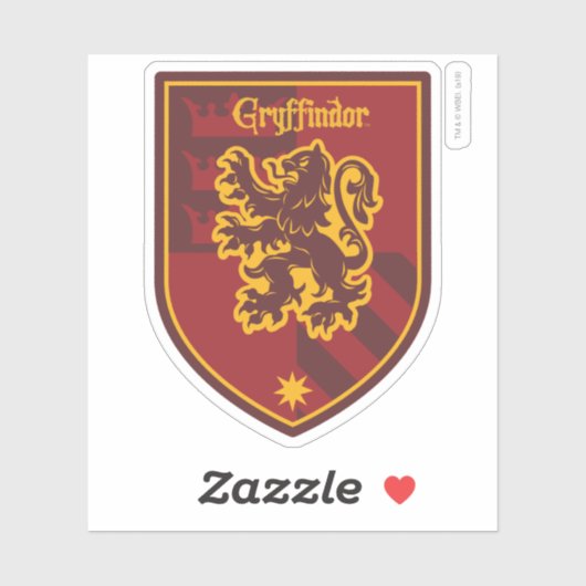 Harry Potter | Gryffindor House Pride Crest Sticker (Vel)