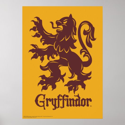 Harry Potter | Gryffindor Leeuw Grafisch ontwerp Poster (Voorkant)