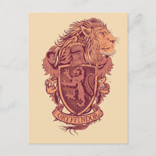 Harry Potter   Gryffindor Lion Crest Briefkaart
