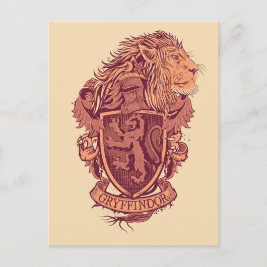 Harry Potter | Gryffindor Lion Crest Briefkaart (Voorkant)