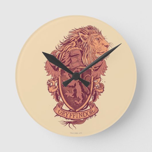 Harry Potter | Gryffindor Lion Crest Ronde Klok (Voorkant)