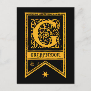 Harry Potter  Gryffindor Monogram Banner Briefkaart