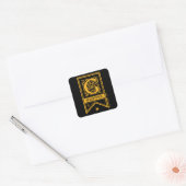 Harry Potter | Gryffindor Monogram Banner Vierkante Sticker (Envelop)