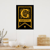 Harry Potter | Gryffindor Monogram Vlag Poster (Keuken)