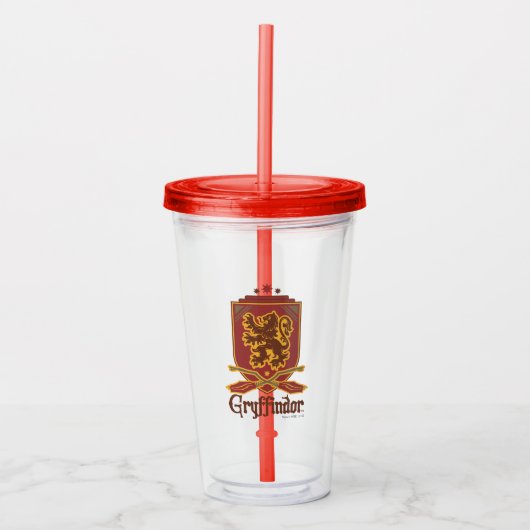 Harry Potter | Gryffindor QUIDDITCH™-badge Acryl Drinkbeker (Voorkant)