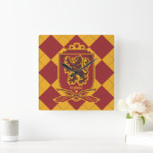 Harry Potter | Gryffindor QUIDDITCH™ Crest Vierkante Klok (Huis)