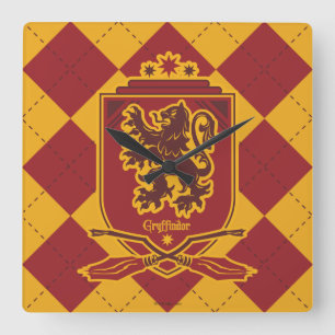 Harry Potter   Gryffindor QUIDDITCH™ Crest Vierkante Klok