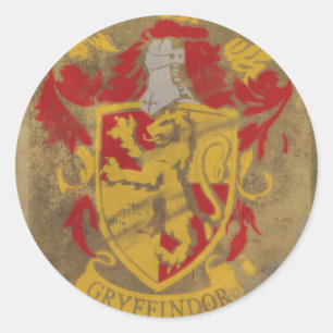 Harry Potter   Gryffindor - Retro House Crest Ronde Sticker