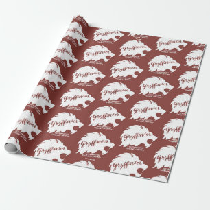 Harry Potter GRYFFINDOR™ Silhouet Typografie Cadeaupapier