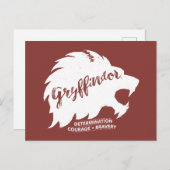 Harry Potter | GRYFFINDOR™ Silhouette Typografie Briefkaart (Voorkant / Achterkant)