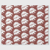 Harry Potter | GRYFFINDOR™ Silhouette Typografie Cadeaupapier (Vlak)