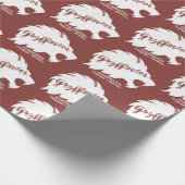 Harry Potter | GRYFFINDOR™ Silhouette Typografie Cadeaupapier (Hoek)