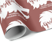 Harry Potter | GRYFFINDOR™ Silhouette Typografie Cadeaupapier (Rol Hoek)