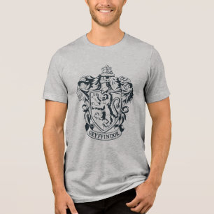 Harry Potter Gryffindor Sjabloon Schets Tri-Blend Shirt