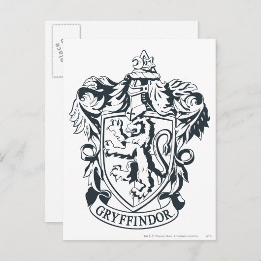 Harry Potter| Gryffindor Stencil Sketch Briefkaart (Voorkant / Achterkant)