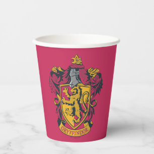 Harry Potter Gryffindor Wapen Goud en Rood Papieren Bekers