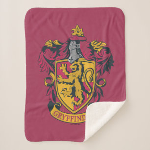 Harry Potter Gryffindor Wapen Goud en Rood Sherpa Deken