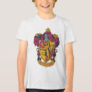 Harry Potter Gryffindor Wapen Goud en Rood Tri-Blend Shirt