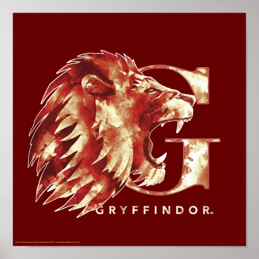 Harry Potter | GRYFFINDOR™-Waterverf Poster (Voorkant)