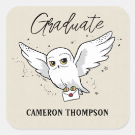 Harry Potter | Hedwig Afstuderen Vierkante Sticker