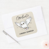 Harry Potter | Hedwig Afstuderen Vierkante Sticker (Envelop)