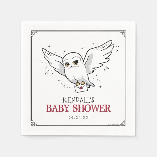 Harry Potter | Hedwig Baby shower Servet (Voorkant)