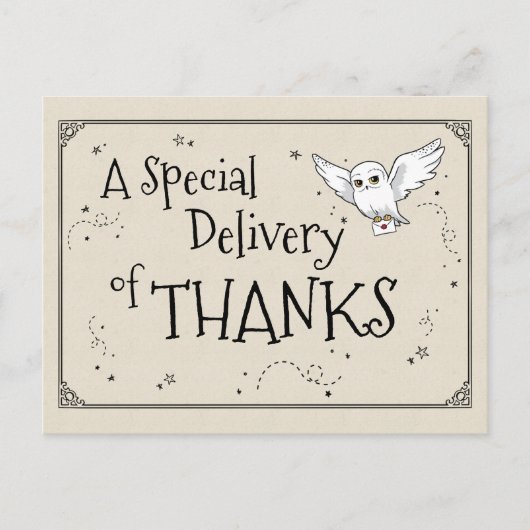 Harry Potter | Hedwig - Bedankt Briefkaart (Voorkant)