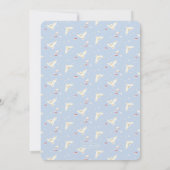 Harry Potter Hedwig Blauwe Streep Baby Shower Kaart (Achterkant)