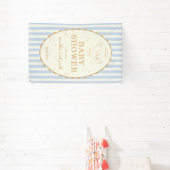 Harry Potter Hedwig Blue Stripe Baby Shower Spandoek (Insitu)