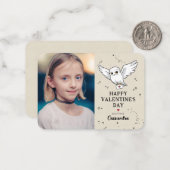 Harry Potter | Hedwig | Fijne Valentijnsdag Notitiekaartje (Voorkant / Achterkant in situ)